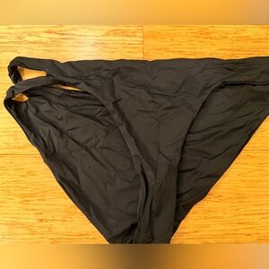 Roxy Black Bikini Bottoms with Cutouts